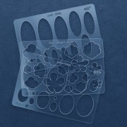 Placa rígida para arcilla polimérica 152x100 mm motivos Ovalado 65° x1