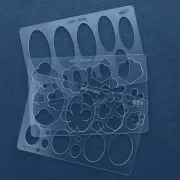 Placa rígida para arcilla polimérica 152x100 mm motivos Ovalado 65° x1