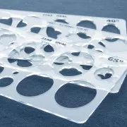 Placa rígida para arcilla polimérica 152x100 mm motivos Ovalado 65° x1