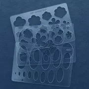 Placa rígida para arcilla polimérica 152x100 mm motivos Ovalado 40° x1