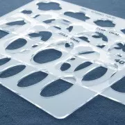 Placa rígida para arcilla polimérica 152x100 mm motivos Ovalado 40° x1