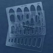 Placa rígida para arcilla polimérica 152x100mm estampados Rectangulares x1