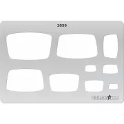 Placa rígida para arcilla polimérica 152x100mm Rectangulares designs x1