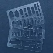 Placa rígida para arcilla polimérica 152x100mm Rectangulares designs x1