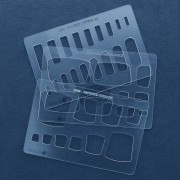 Placa rígida para arcilla polimérica 152x100mm estampados Carrés design