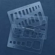 Placa rígida para arcilla polimérica 152x100mm estampados Carrés design