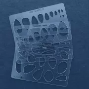 Placa rígida para arcilla polimérica 152x100mm estampados Gotas design