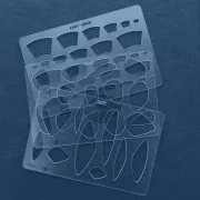 Placa rígida para arcilla polimérica 152x100mm estampados Géométriques -