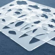 Placa rígida para arcilla polimérica 152x100mm estampados Géométriques -