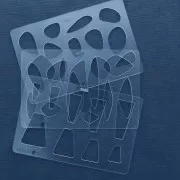 Placa rígida para arcilla polimérica 152x100mm estampados Trapèzes