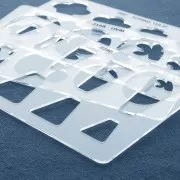 Placa rígida para arcilla polimérica 152x100mm estampados Trapèzes