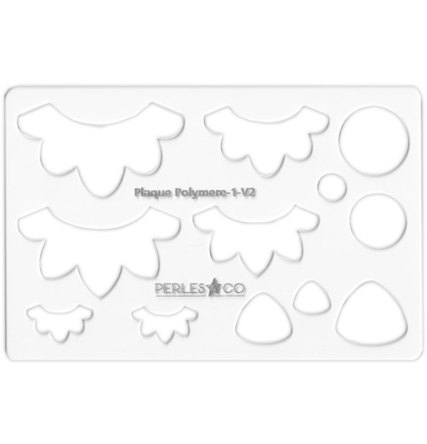 Placa rígida para arcilla polimérica 152x100 mm Couronnes de fleurs x1