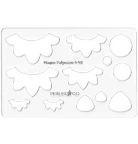 Placa rígida para arcilla polimérica 152x100 mm Couronnes de fleurs x1