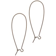 Pendientes hilo 40 mm bronce x2