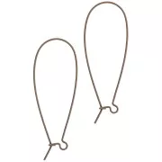 Pendientes hilo 40 mm bronce x2