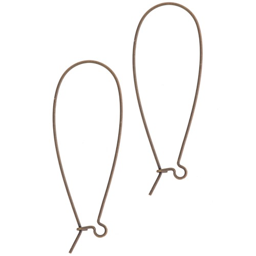 Pendientes hilo 40 mm bronce x2