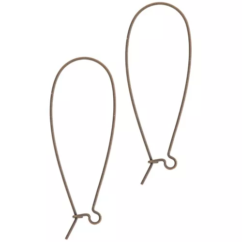 Pendientes hilo 40 mm bronce x2