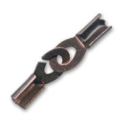 Cierre terminal manilla cordones 3 mm cobre antiguo x1