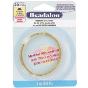Hilo de latón semirredondo de 0,81 mm - German Style Wire - Antioxido x 3 m