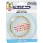 Hilo de latón semirredondo de 0,81 mm - German Style Wire - Antioxido x 3 m