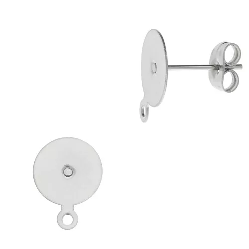 Ganchos pendientes discos 10 mm con anilla cerrada - Acero inoxidable 304 x2