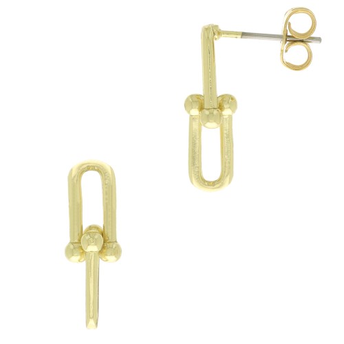 Ganchos pendientes 19x6 mm - Dorado x2