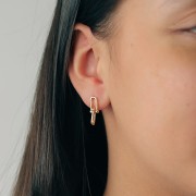 Ganchos pendientes 19x6 mm - Dorado x2