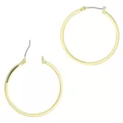 Pendientes de aros a decorar 32 mm - Dorado x2