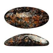 Athos 3D par Puca® cabuchón ovalado de cristal 20x10 mm - Opaque Jet Tweedy x1