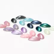 Athos 3D par Puca® cabuchón ovalado de cristal 20x10 mm - Gold Iris Mat x1