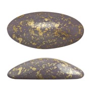 Athos 3D par Puca® cabuchón ovalado de cristal 20x10 mm Opaque Amethyst Gold Splash x1|raw }}