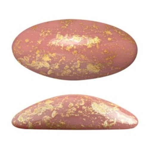 Athos 3D par Puca® cabuchón ovalado de cristal 20x10 mm - Opaque Rose Gold Splash x1