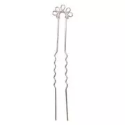 Palillo para el cabello para decorar Chapado en plata fina x1