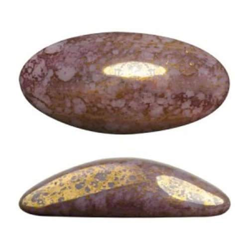 Athos 3D par Puca® cabuchón ovalado de cristal 20x10 mm - Opaque Amethyst Bronze x1