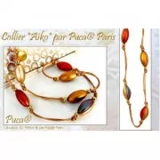 Athos 3D par Puca® cabuchón ovalado de cristal 20x10 mm - Opaque Amethyst Bronze x1