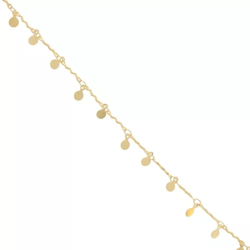 Cadena de fantasía 7,5 mm - Dorado x 20cm