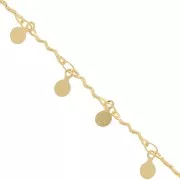 Cadena de fantasía 7,5 mm - Dorado x 20cm