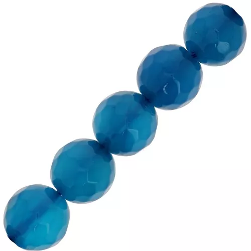 Cuentas Ágata Blue facetada 8 mm x10