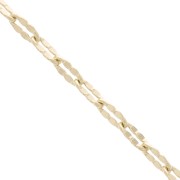 Cadena eslabón fanstasía 4 mm - Chapado de Oro 3 micras x50cm