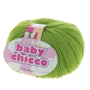 Lana Baby Chicco n°185 - 100% Merinos - Verde Kaki x50g