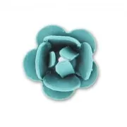 Rosa metal  8 mm Verde Turquesa x1