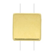 Cuenta de zamac cuadrado 8x8 mm - Dorado oro fino x1|raw }}