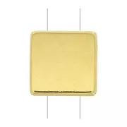 Cuenta de zamac cuadrado 8x8 mm - Dorado oro fino x1