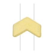 Cuenta de zamac Cheurón 6x8 mm - Dorado con oro fino x1|raw }}