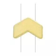 Cuenta de zamac Cheurón 6x8 mm - Dorado con oro fino x1