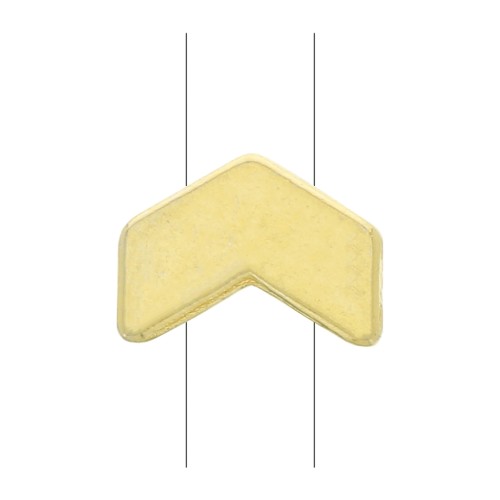 Cuenta de zamac Cheurón 6x8 mm - Dorado con oro fino x1