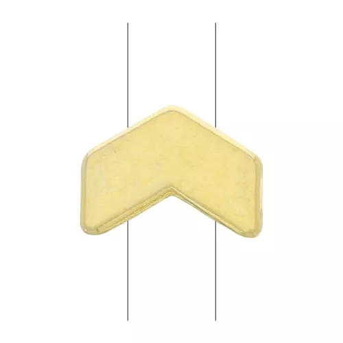 Cuenta de zamac Cheurón 6x8 mm - Dorado con oro fino x1