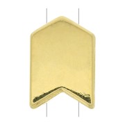 Cuenta de zamac con forma flecha 11x8 mm - Dorado con oro fino x1