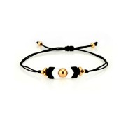 Cuenta de zamac con forma flecha 11x8 mm - Dorado con oro fino x1