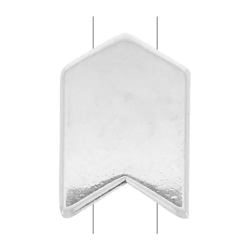 Cuenta de zamac con forma flecha 11x8 mm - Chapado Plateado envejecido x1